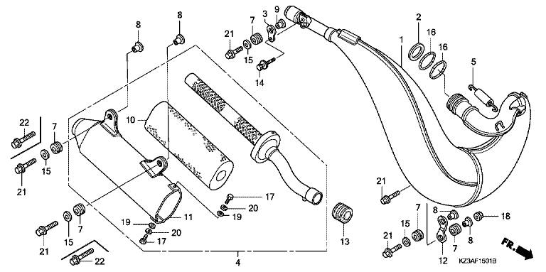 EXPANSION CHAMBER (CR250R'05-'07)