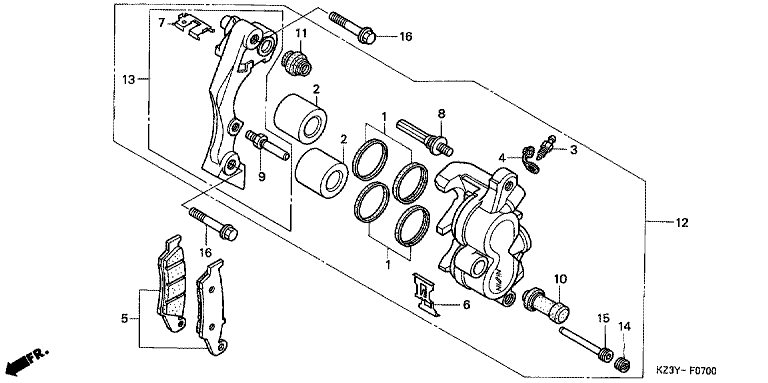 FRONT BRAKE CALIPER