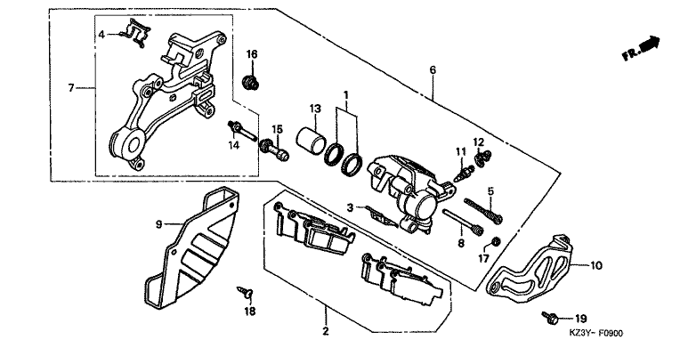 REAR BRAKE CALIPER