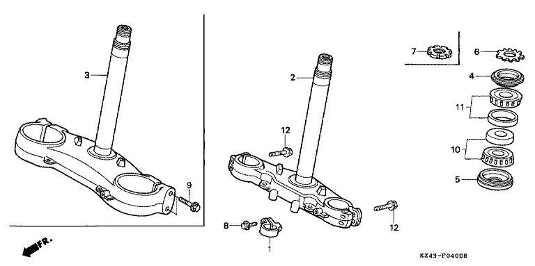 STEERING STEM (CR125RL/RM/RN/RP/RR)