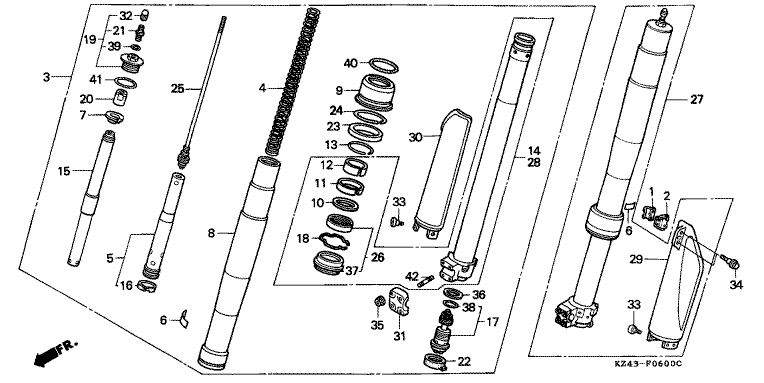 FRONT FORK (CR125RL)