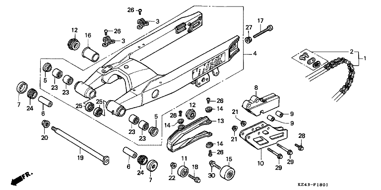 SWINGARM (CR125RM/RN)