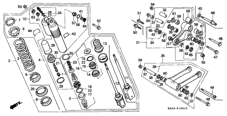 REAR CUSHION (CR125RM/RN/RP/RR)