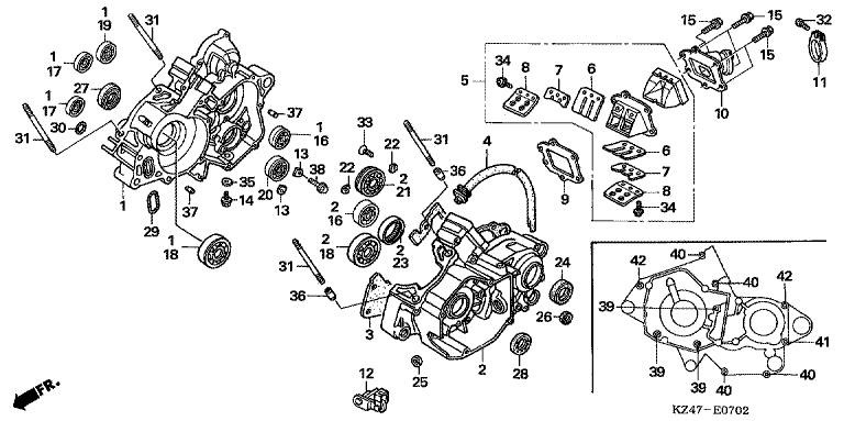 CRANKCASE (CR125R5-7)