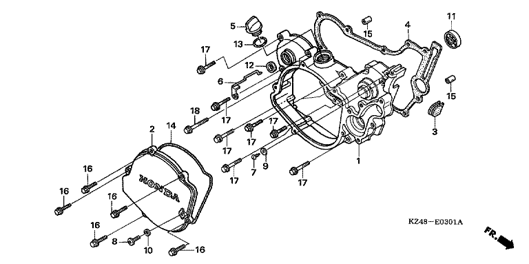 RIGHT CRANKCASE COVER ('05-'07)