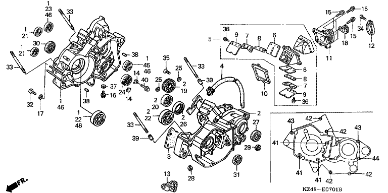 CRANKCASE (CR125R3,4)