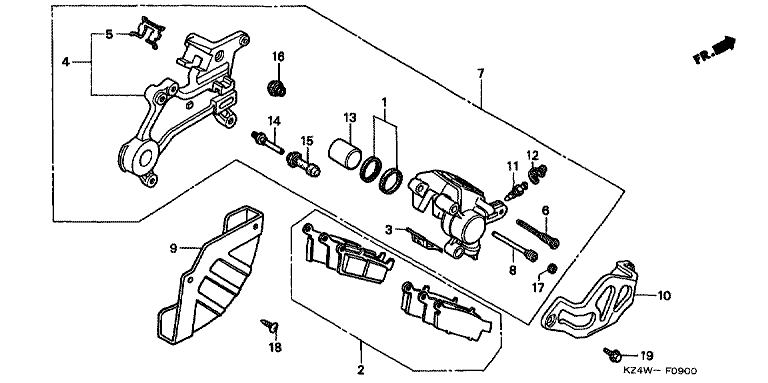 REAR BRAKE CALIPER
