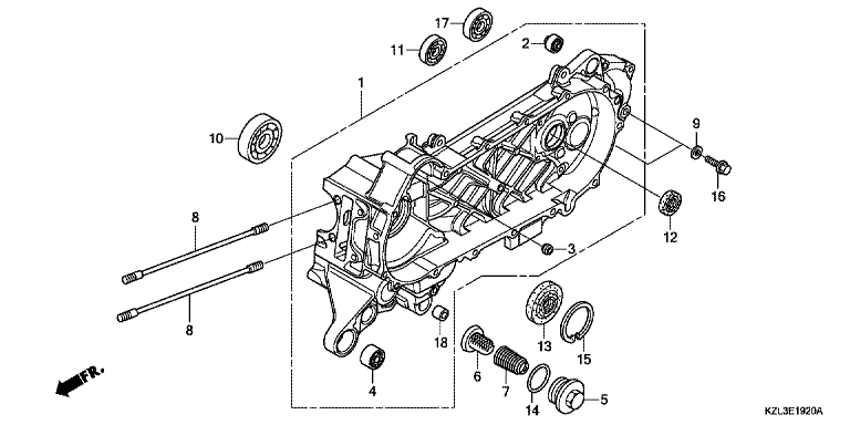 LEFT CRANKCASE