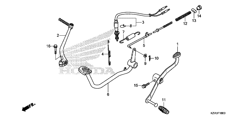 PEDAL/KICK STARTER ARM