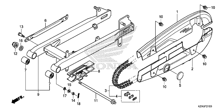 SWINGARM/CHAIN CASE