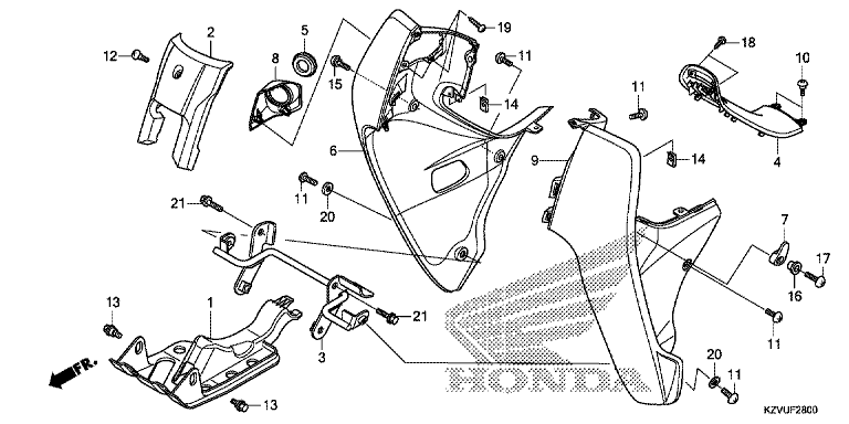 FRONT COVER/LEG SHIELD