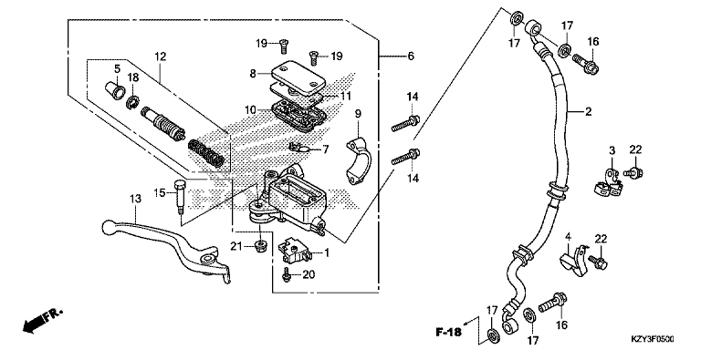 FRONT BRAKE MASTER CYLINDER