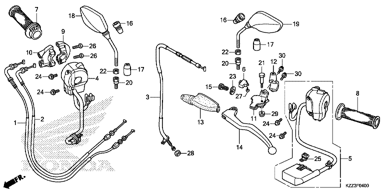 HANDLE LEVER/SWITCH/CABLE/MIRROR