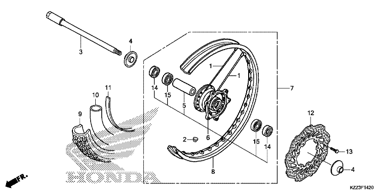 FRONT WHEEL (CRF250L)