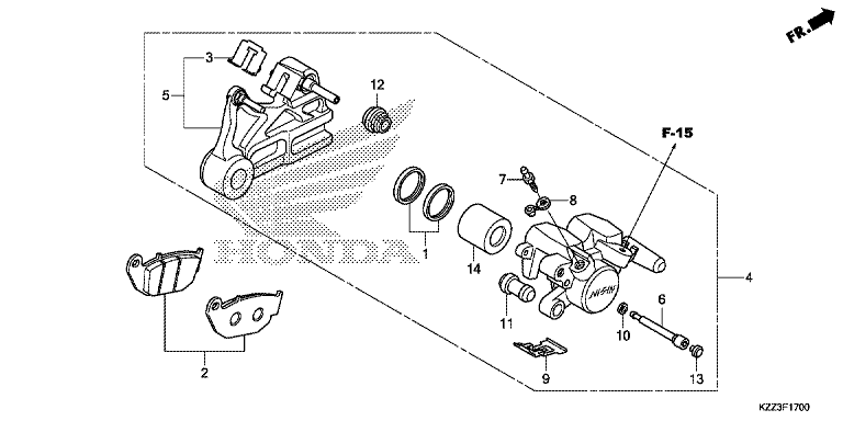 REAR BRAKE CALIPER