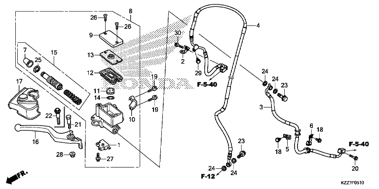 FRONT BRAKE MASTER CYLINDER (CRF250LA/RLA)