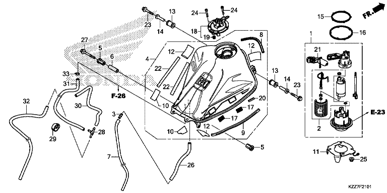 FUEL TANK (CRF250RL/RLA)