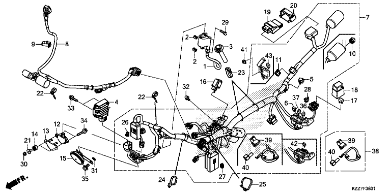 WIRE HARNESS (CRF250RL/RLA)