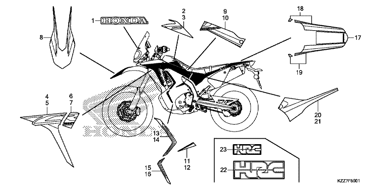 DECAL/STRIPE (CRF250RL/RLA)