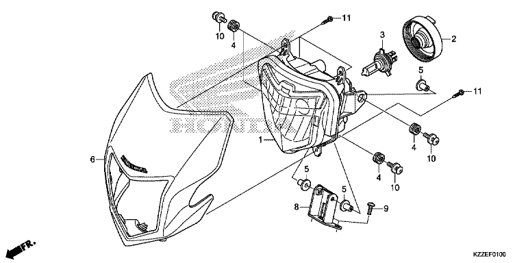HEADLIGHT (CRF250L/LA)