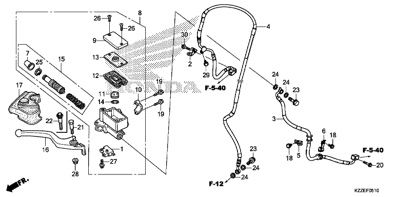 FRONT BRAKE MASTER CYLINDER (CRF250LA/RLA)