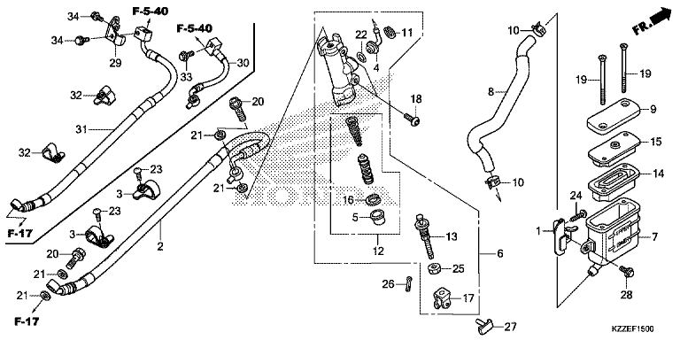 REAR BRAKE MASTER CYLINDER