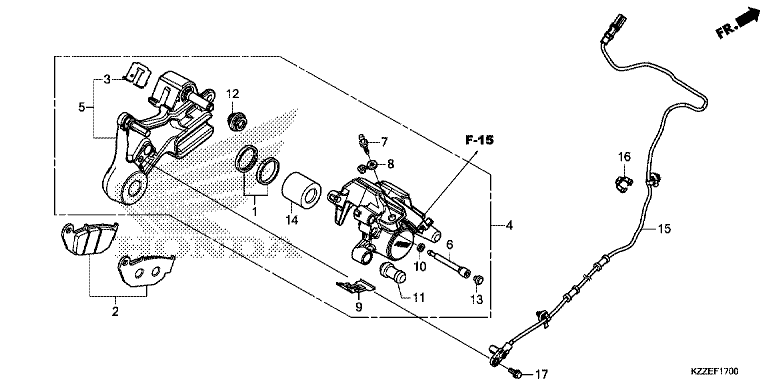 REAR BRAKE CALIPER
