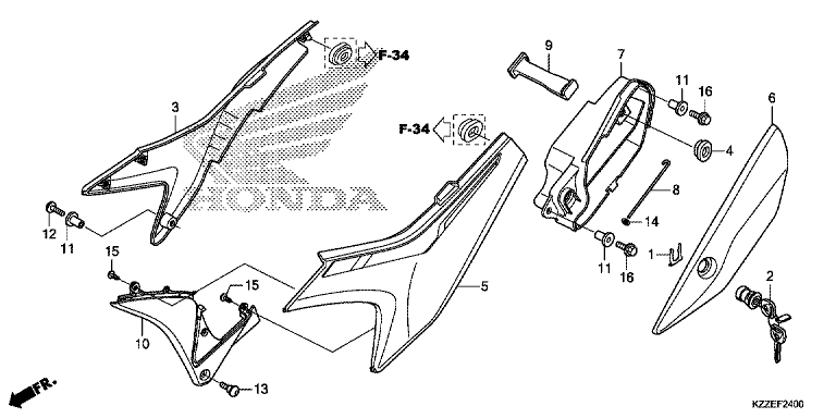 SIDE COVER (CRF250L/LA)