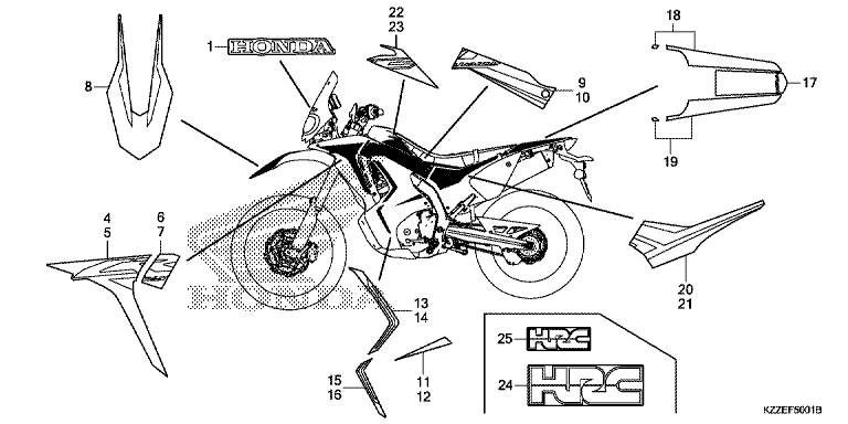 DECAL/STRIPE (CRF250RL/RLA)