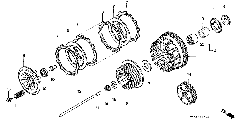 CLUTCH (VT1100CV/VW/V2)