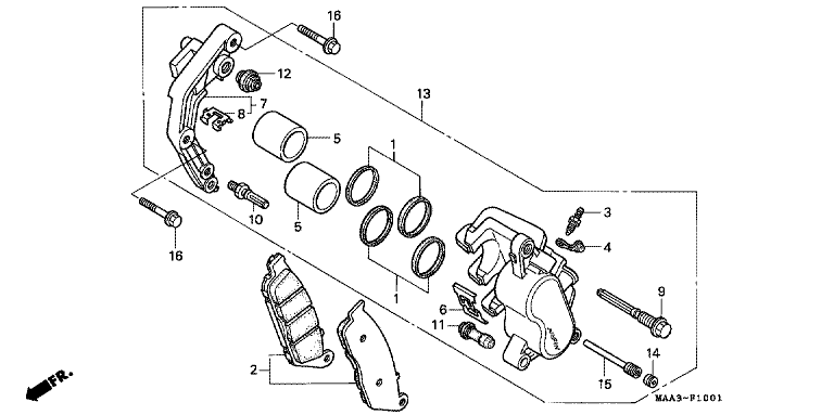 FRONT BRAKE CALIPER (VT1100C2)