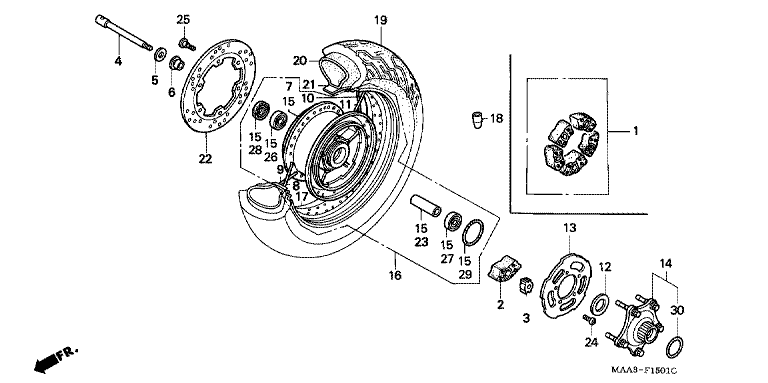 REAR WHEEL (VT1100C2)