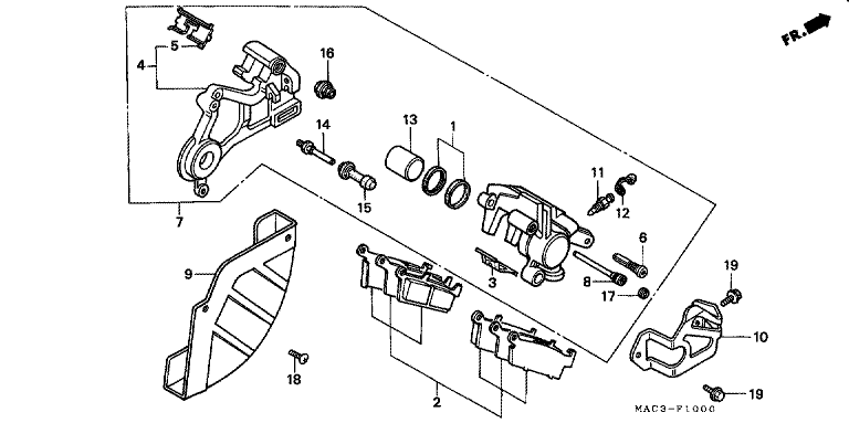 REAR BRAKE CALIPER