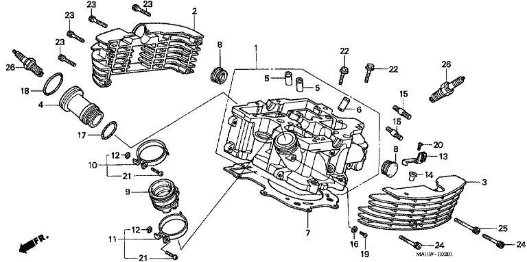 CYLINDER HEAD (REAR)