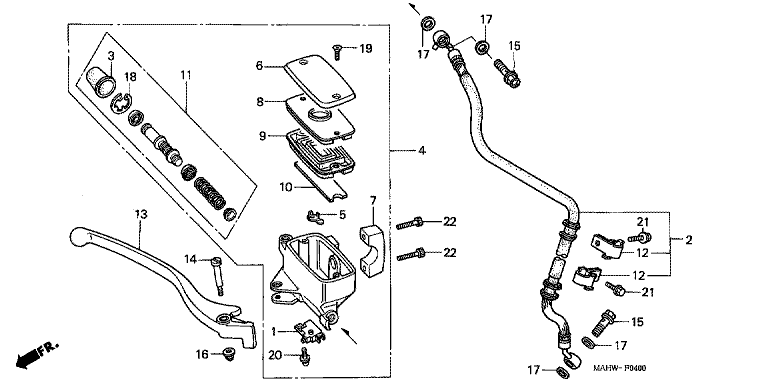 FR. BRAKE MASTER CYLINDER