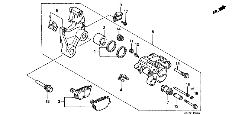 REAR BRAKE CALIPER