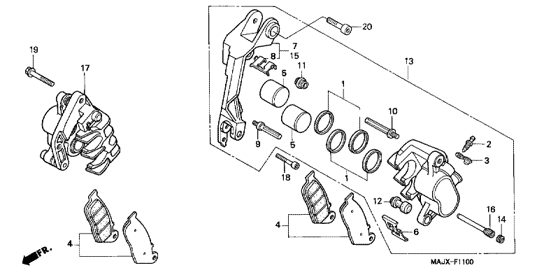 FRONT BRAKE CALIPER (ST1100)