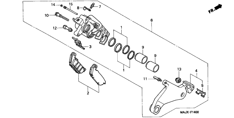 REAR BRAKE CALIPER (ST1100)