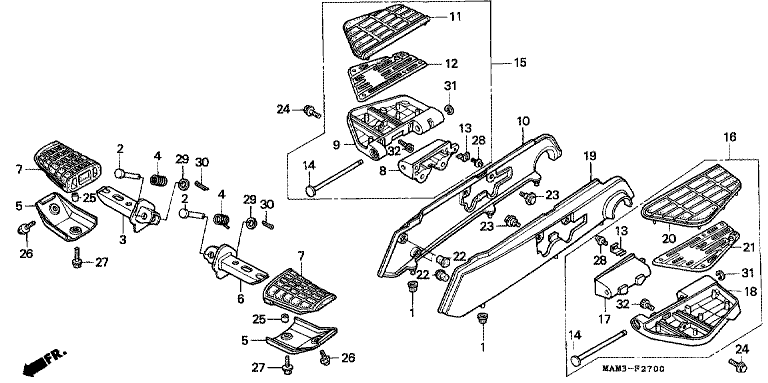 FOOTPEG/FOOTREST (GL1500A)