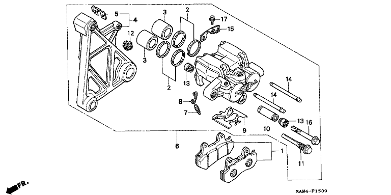 REAR BRAKE CALIPER
