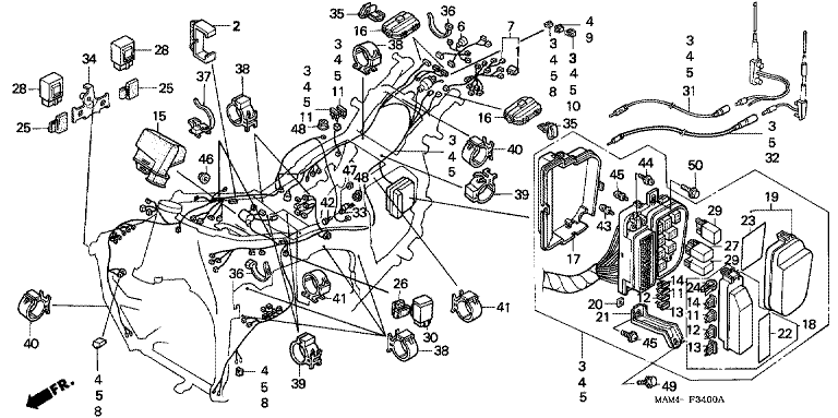 WIRE HARNESS (GL1500A,SE)