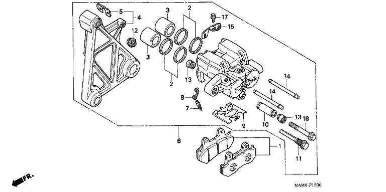 REAR BRAKE CALIPER
