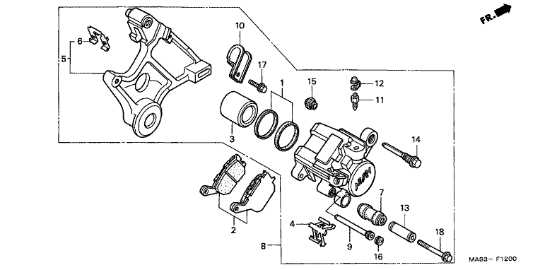 REAR BRAKE CALIPER