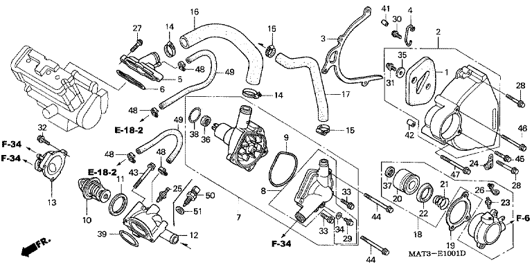 WATER PUMP (W/X/Y/1/2/3/4)
