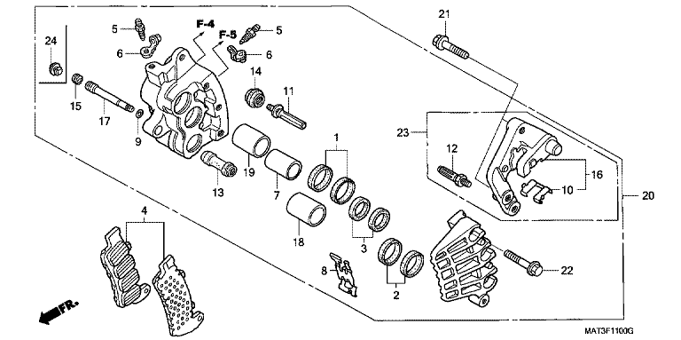 FRONT BRAKE CALIPER (R.)