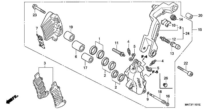 FRONT BRAKE CALIPER (L.)
