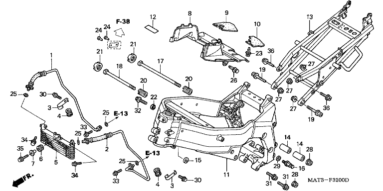 FRAME BODY/OIL COOLER (V/W)