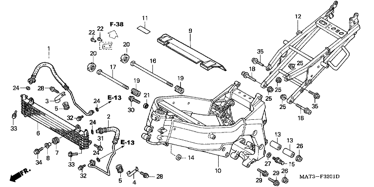 FRAME BODY/OIL COOLER (X/Y/1/2/3/4)