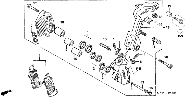 FRONT BRAKE CALIPER (L.)