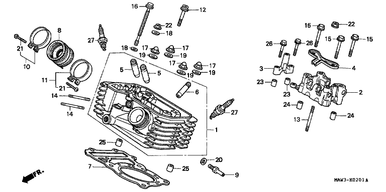 CYLINDER HEAD (REAR)